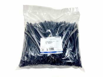 BLACK TYRAP 7.8" THOMAS & BETTS 1000/BAG W/SCREWHOLE