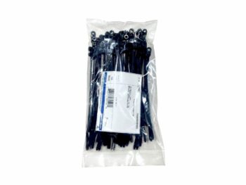 TYRAP 7.8" THOMAS & BETTS BLACK 100/PK W/SCREWHOLE