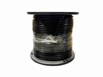 RG6  60% BRAID, PVC, LF ,BLACK, 0.062" MESSENGER, 1000'/REEL