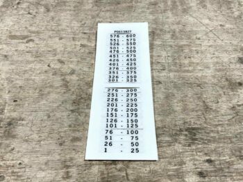 UMOX DESIGNATION CARD PR 1-600 (10 PER PACK)
