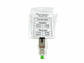SCA SINGLEMODE FIXED FIBER ATTENUATOR, MALE-FEMALE 5DB FM